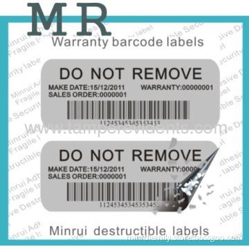 Costom Printing Security Barcode Labels 